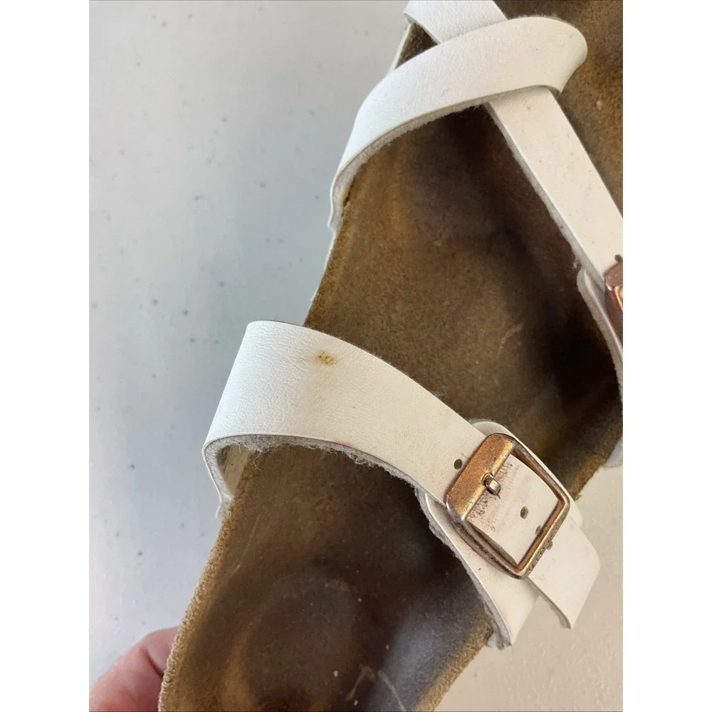 Birkenstock‎ Mayari Birko-Flor Sandal Women's 36 US 5.5 Soft Foot Bed White